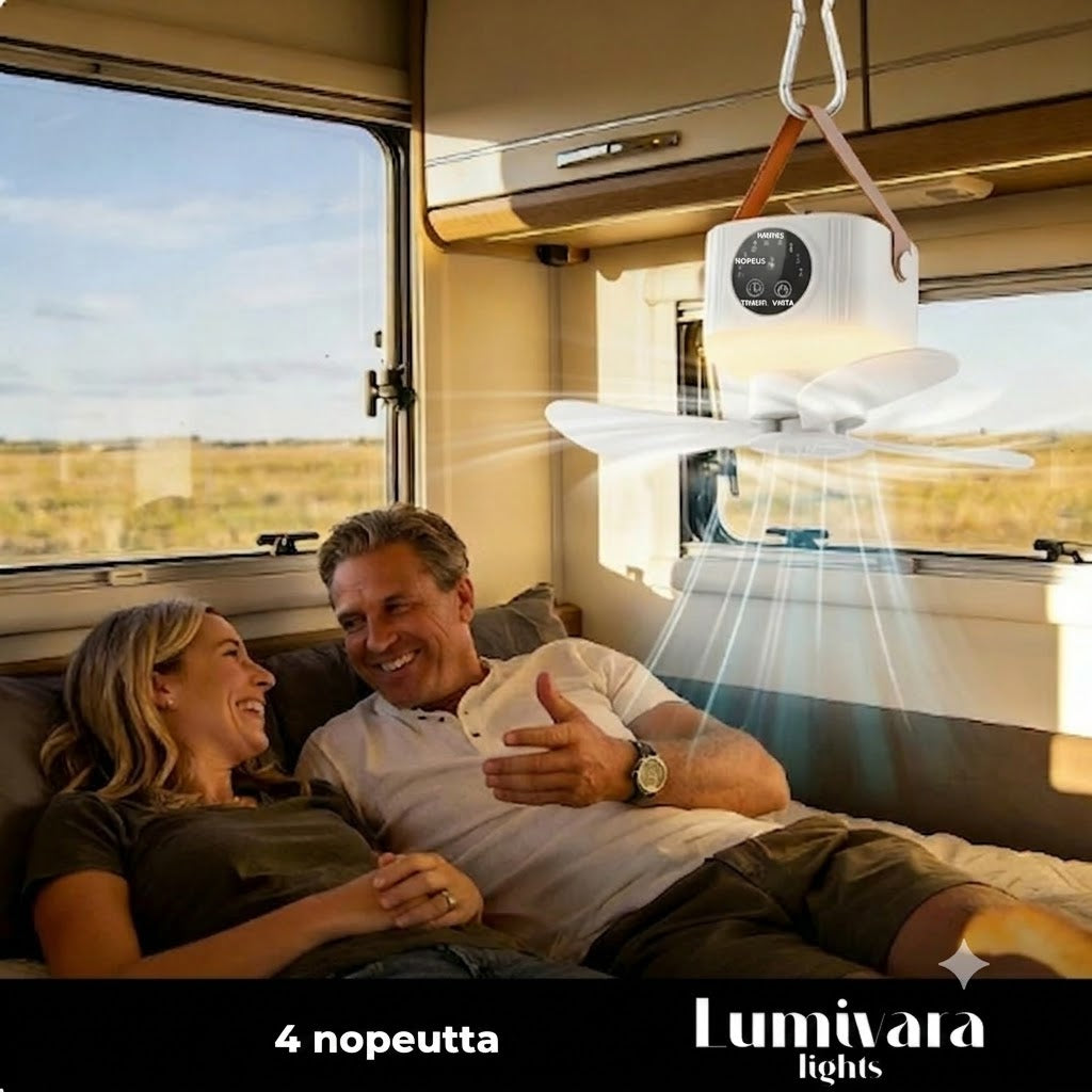 CAMPBREEZE™ | Ladattava lamppu tuulettimella