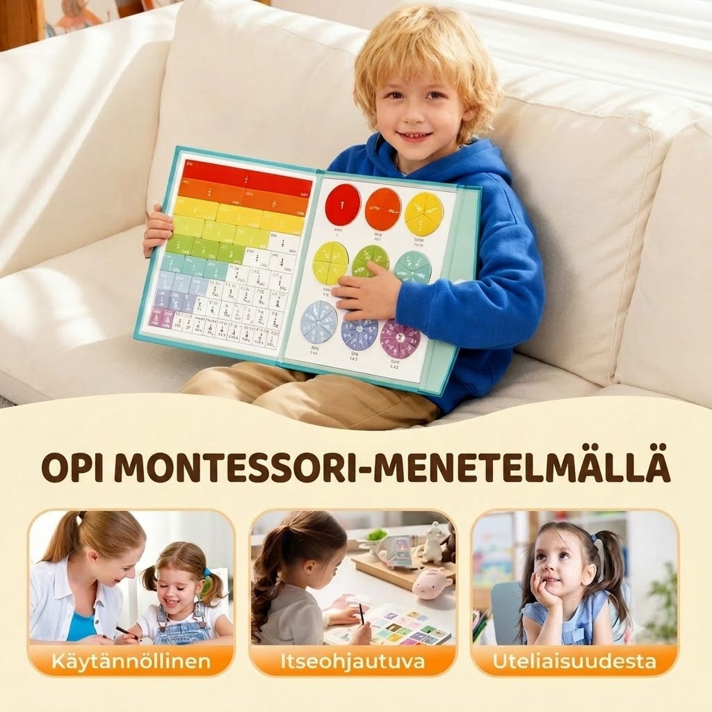 💖 Magneettinen murtoluku-palapelikirja lapsille