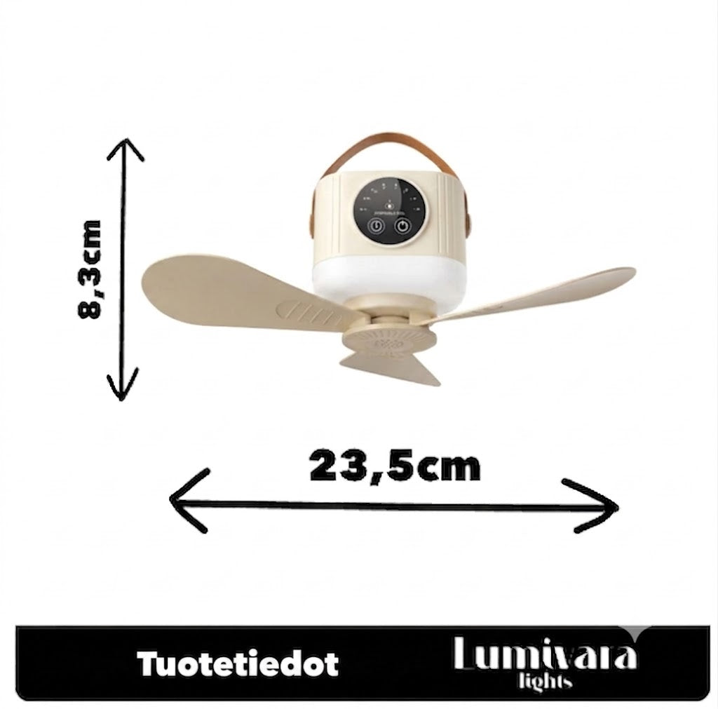 CAMPBREEZE™ | Ladattava lamppu tuulettimella